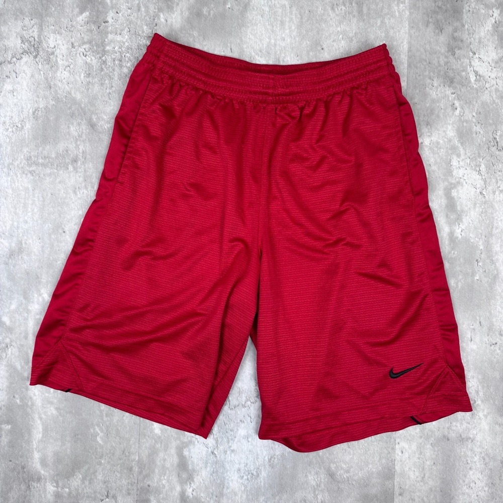 Nike Shorts Mens Large Red Drawstring Dazzle Baggy Basketball Rap Athletic Y2K